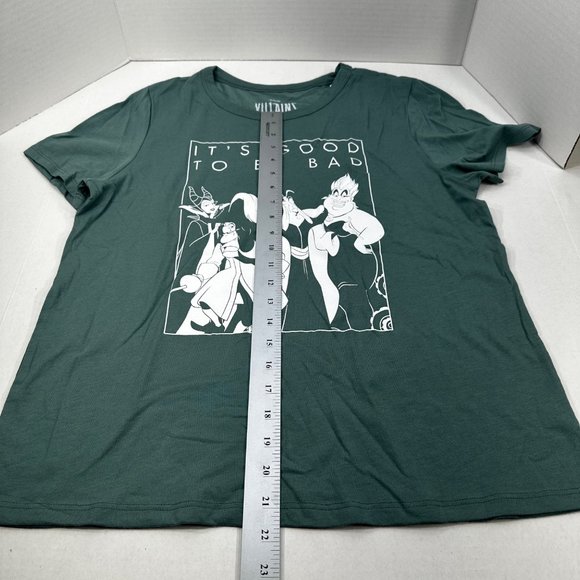 Disney Villains Women's Size XL It's Good To Be Bad Short Sleeve Tee Shirt Green - Picture 10 of 11